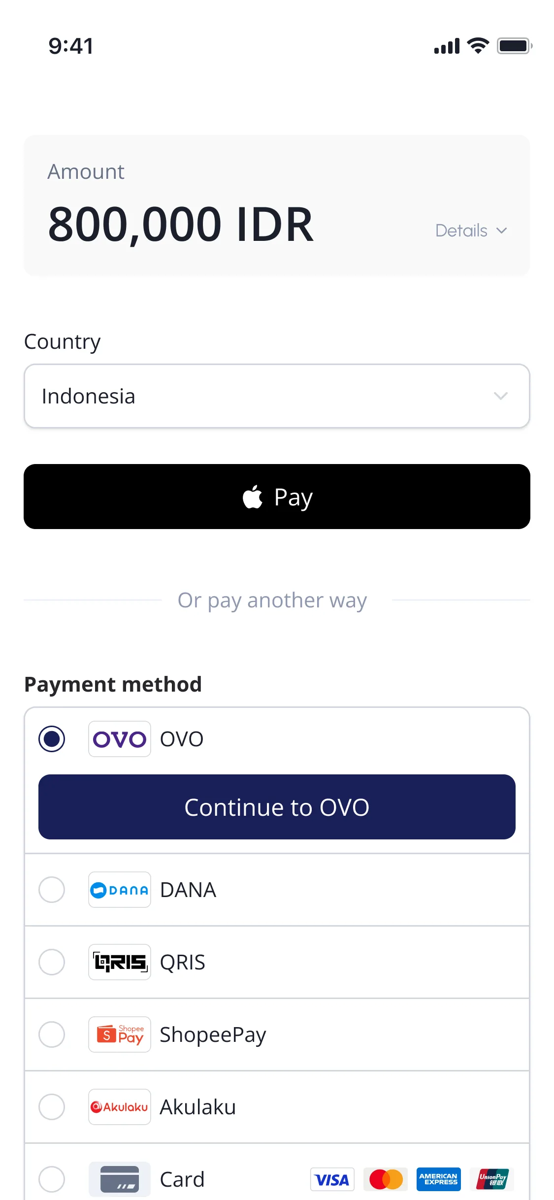 IDR Payment