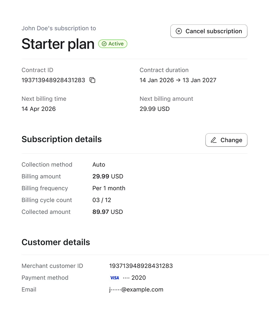 Precision prorated billing