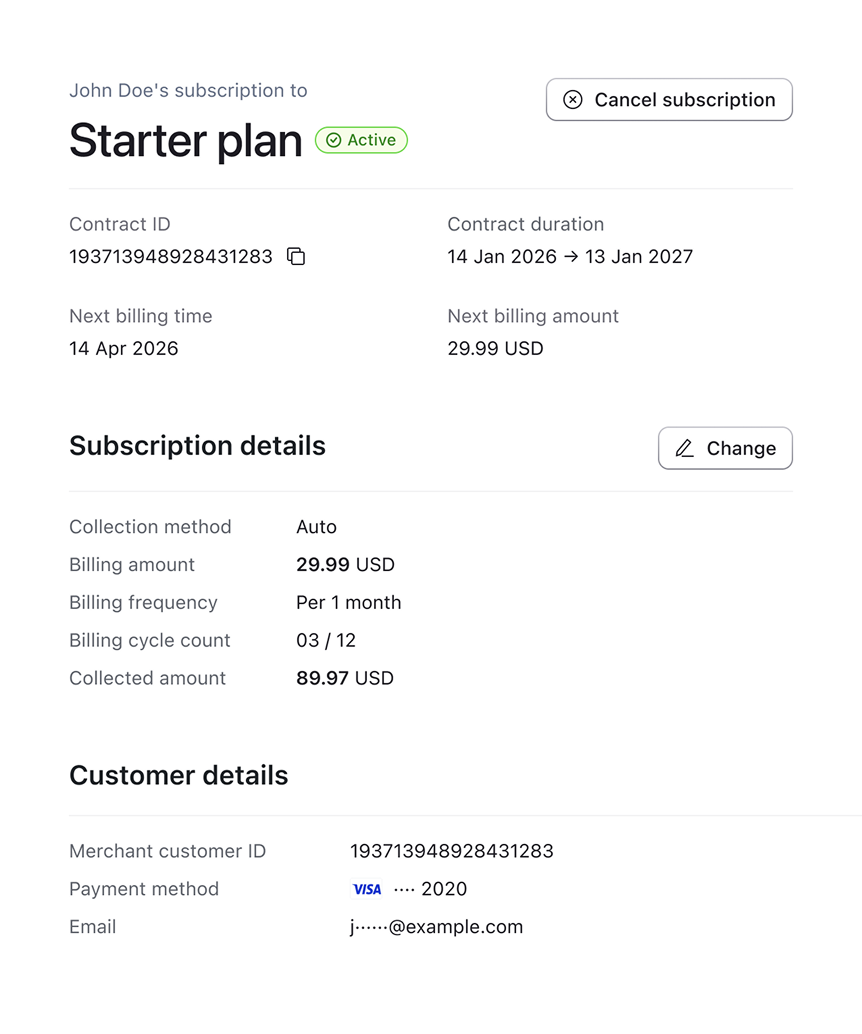 Precision prorated billing