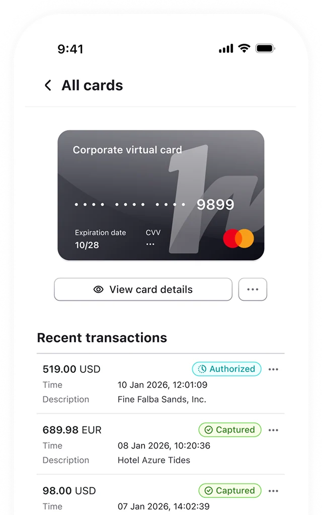 Card management app